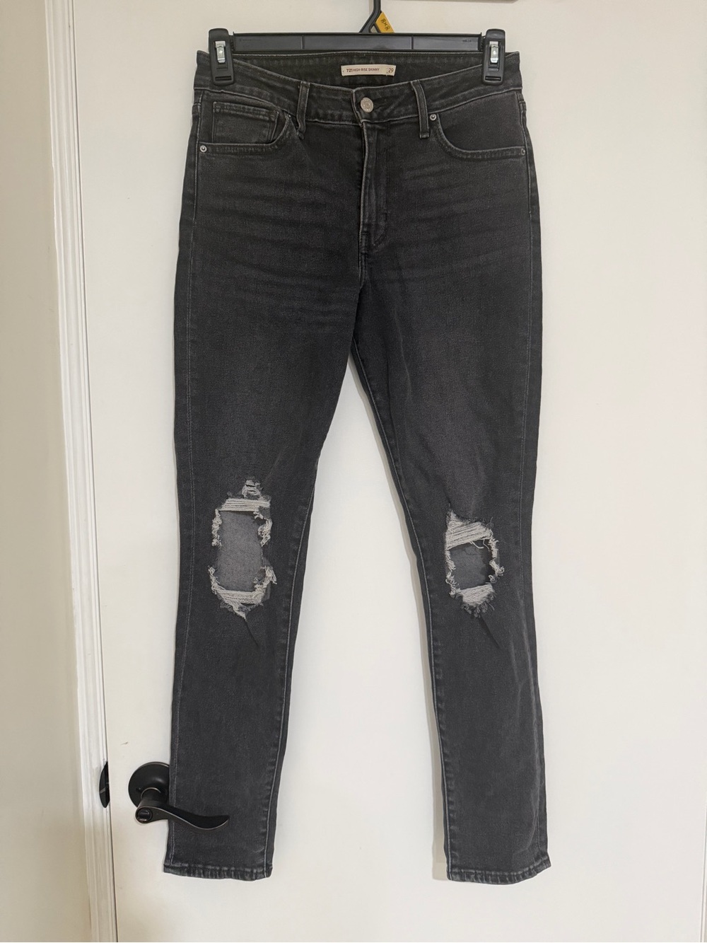 🔥🔥 Levi's Grey 721 Destroyed High Rise Skinny Jeans! 🔥🔥